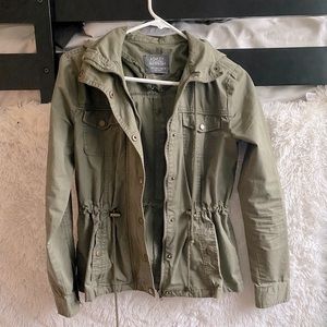 Olive green utility jacket anorak